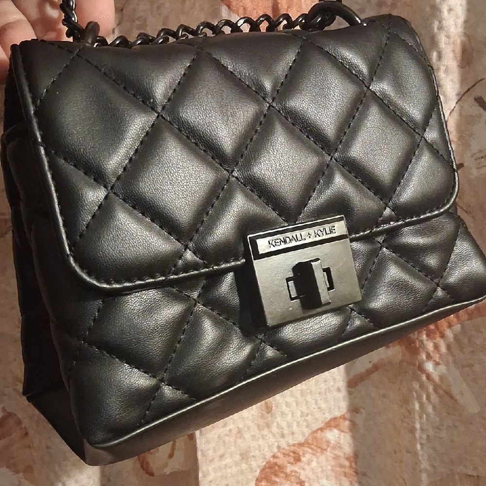Kendall & Kylie Quilted Black Mini Bag
